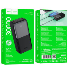 Power Bank HOCO J136B Siruit, 30000 мА·год, PD20W, 22.5W, чорний