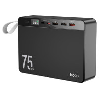 Power Bank HOCO J94 Overlord, 75000 мА·год, 22.5W, чорний