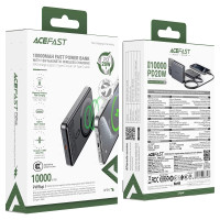 Power bank ACEFAST M12 10000mAh PD20W Qi чорний