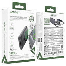 Power bank ACEFAST M12 10000mAh PD20W Qi чорний