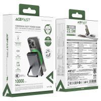 Power bank ACEFAST M17 10000mAh PD20W Qi чорний