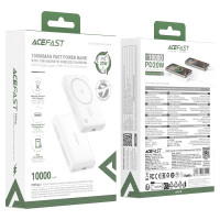 Power bank ACEFAST M26 10000mAh PD20W Qi білий