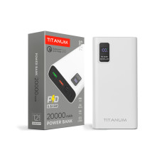 Power bank TITANUM 727S 20000mAh 22.5W білий