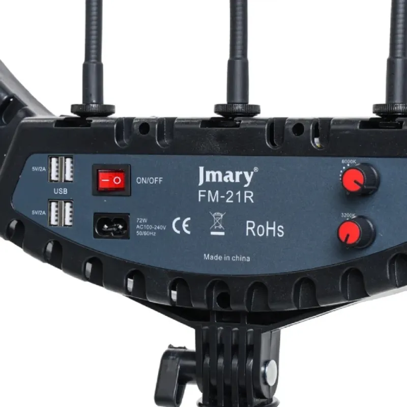 Кільцева лампа Jmary FM-21R, 21 см, Чорна