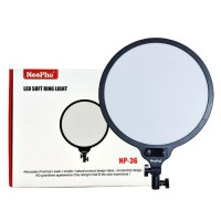 LED-лампа Neepho NP-36 кругла 36 см для штатива, Чорна