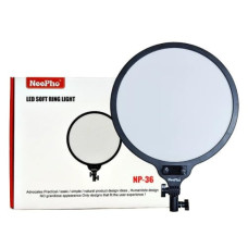 LED-лампа Neepho NP-36 кругла 36 см для штатива, Чорна
