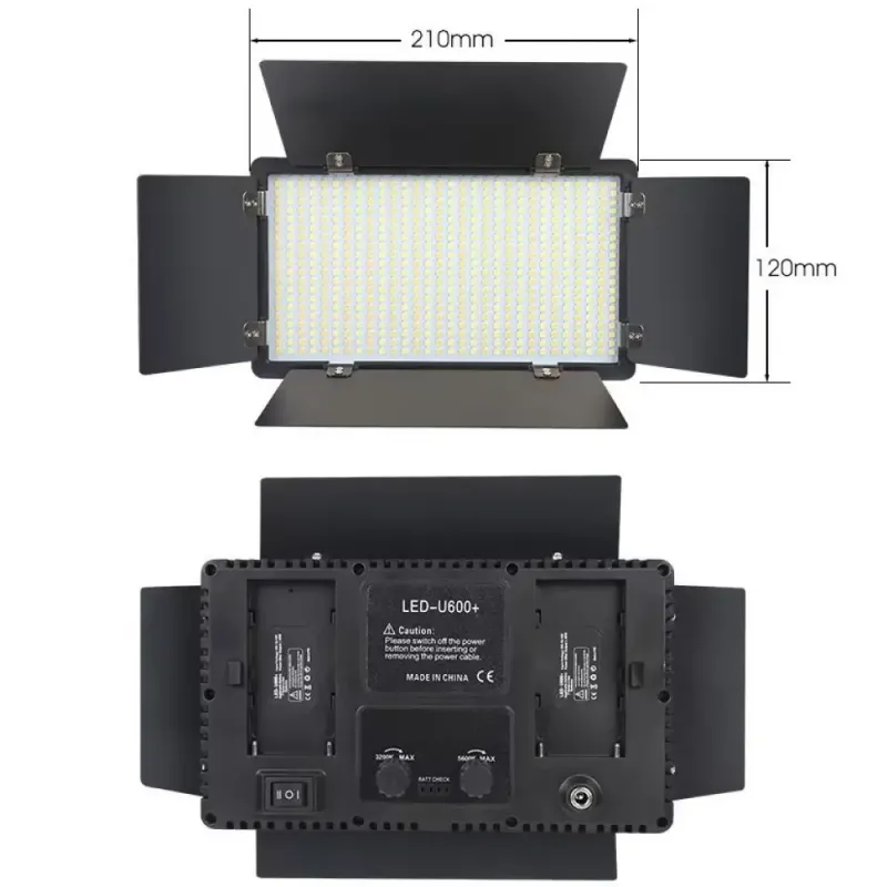 Прямокутне студійне світло LED PRO 600, 10", Чорна
