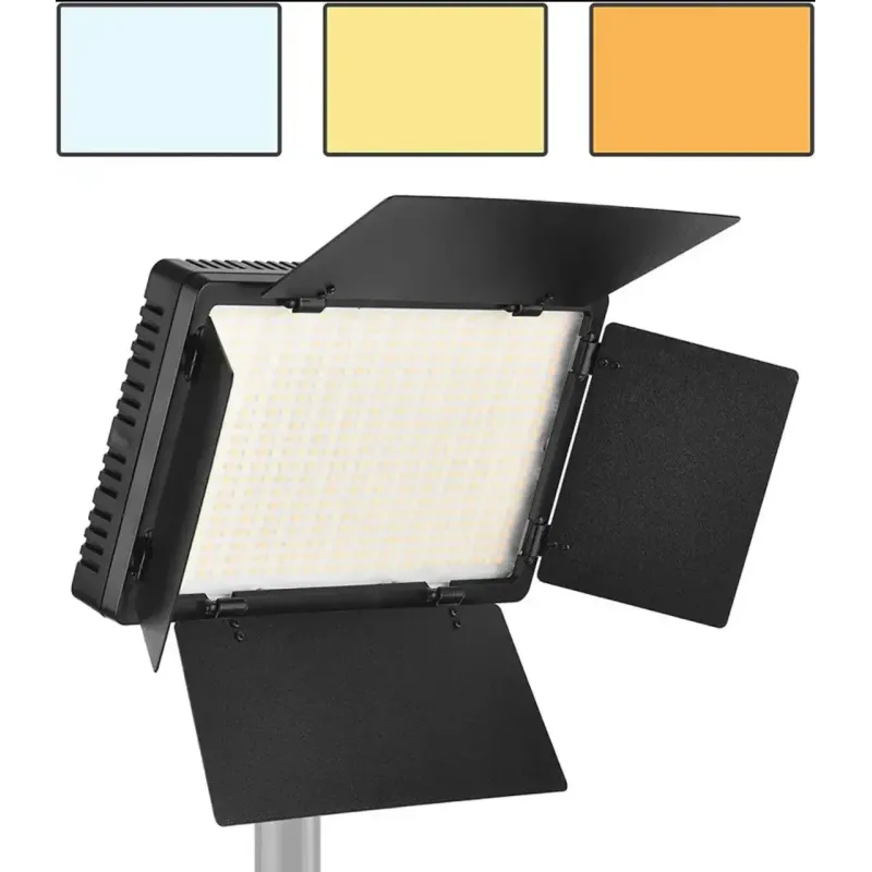 Прямокутне студійне світло RGB LED U600+, 21×12 см, 40 Вт, 2× 2400 mAh, Чорна
