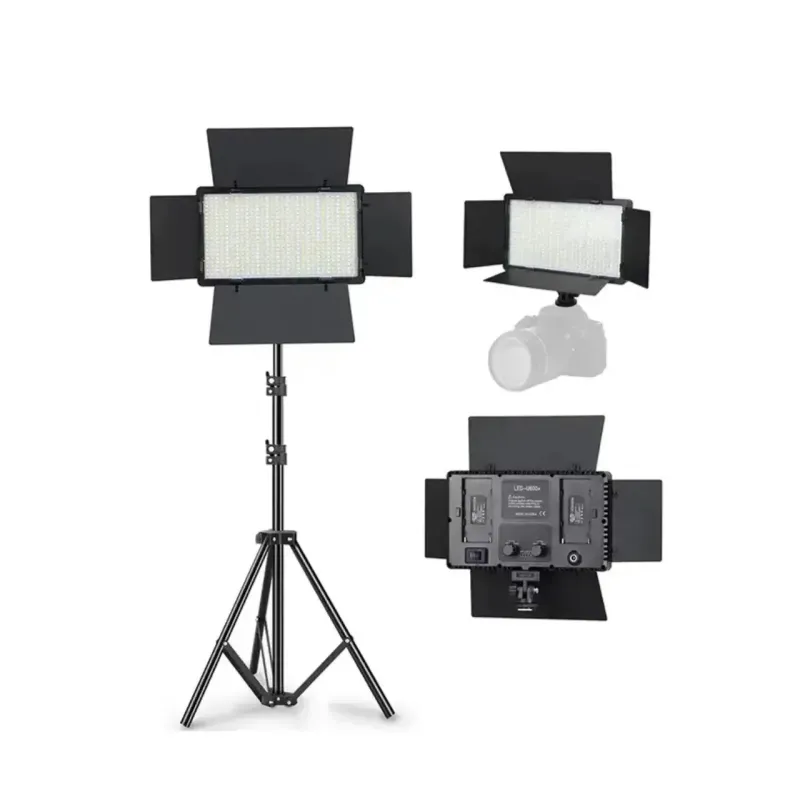 Прямокутне студійне світло RGB LED U600+, 21×12 см, 40 Вт, 2× 2400 mAh, Чорна