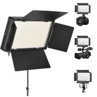 Прямокутне студійне світло RGB LED U600+, 21×12 см, 40 Вт, 2× 2400 mAh, Чорна