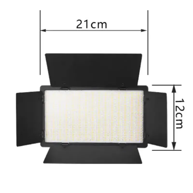 Прямокутне студійне світло RGB LED U600+, 21×12 см, 40 Вт, 2× 2400 mAh, Чорна