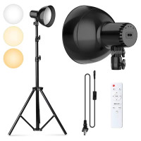 Студійний LED-освітлювач JY-498w, 3000K-6500K, Чорна